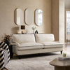 Dusk Hampshire Cream Linen & Black 3 Seater Sofa RRP £999