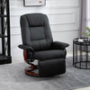 Ergonomic Recliner Sofa Chair PU Leather Armchair Lounger with Footrest, Grey
