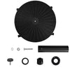 Wheeled 25kg Self-weight Patio Umbrella Base, Heavy-Duty Resin Base Stand Black