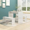 Dining Table Set Wooden Modern Bench Kitchen Room High gloss white itzcominghome