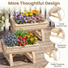 Elevated Half-Barrel Planter Boxes with Legs & Drainage Hole