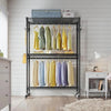 Heavy Duty Metal Double Rail Clothes Garment Hanging Rack Shelf Display Stand UK