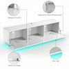 TV Stand Modern High Gloss Doors Entertainment Unit Cabinet With RGB LED Li