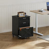 Mobile Filing Cabinet, File Cabinet with 3 Drawers Lockable Documents Storage