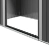 Shed Metal Garden Outdoor Storage Tool Store Sliding Doors Dark Grey
