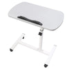 Adjustable Overbed Table Bedside Laptop Tray Table on Wheels Hospital Home Grey