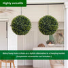 2Pcs Artificial Plant Topiary Ball,48CM Hanging Cedar Grass Ball for Garden