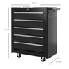 5-Drawer Tool Chest Steel Lockable Tool Storage Cabinet with Wheels