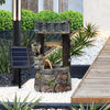 Garden Water Feature Fountain LED Lights Indoor Outdoor Statues Ornament Cascade