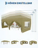 3x6m Heavy Duty Gazebo Marquee Canopy Outdoor Garden Party Wedding Tent khaki UK