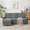 3 Seater Sofa Bed Corner Couch Sectional Settee Sleep Reversible Storage Chaise