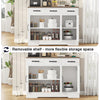 Sideboard Kitchen Cabinet with 3 Drawers and 3 Doors Wooden Storage Cupboard Lxg