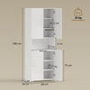 180cm Tall Kitchen Cupboard, Pantry Storage Cabinet, High Gloss White