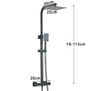 Black Bathroom Thermostatic Exposed Shower Mixer Twin head Large Square Bar Set