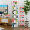 5 Tier Bookcase 360° Rotating Bookshelf Display Stackable Shelf Home Office Gift