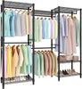 Heavy Duty Cloth Rack Garment Rack Portable Closet Free Standing Closet Organize