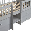 WOODEN BED FRAME 3FT SINGLE WITH STORAGE DRAWERS CHILDREN'S TODDLER MID SLEEPER