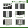 Garden Shed With Window Doors Outdoor Steel Apex Roof Tool Foundation
