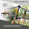 3x3(m) Easy Pop Up Gazebo with 1-Button Push and Mosquito Netting