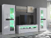 TV Unit White High Gloss &Matt Living Room Set Stand Display Cabinets LED Lights