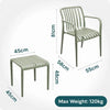3pc Garden Furniture Portable Bistro Set Table 2 Chairs Weatherproof UV PP Green