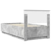 Bed Frame with Drawer Concrete Grey 90 x 190 cm Engineered Wood