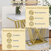 Gold Console Table Modern Sofa Table-White