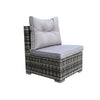 4PC Rattan Garden Furniture Set Sofa Chairs Glass Table Patio Outdoor Seating