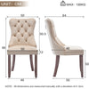 4 Pcs Velvet Dining Chairs High Back Wooden Legs for Home Dining Room Kitchen