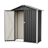 Garden Shed 5X2.6FT Metal Apex Roof Free Foundation Storage House Anthracite