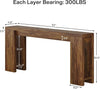 63-Inch Long Console Table, Farmhouse Wood Sofa Table for Hallway, Living Room