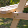 6 Seater Wooden Picnic Table and Bench Set with Parasol Hole for Garden Patio