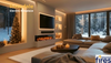 Media Wall Electric Fire 3D Fuel Bed & 13 LED Colours - Endeavour Fires Rosedale