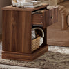 Fluted Nightstand with Drawer,Wood End Table,Bedside Storage Cabinet for Bedroom