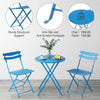 3PCS Dining Table Set Metal Table 2 Chairs Compact Space Saving Kitchen Bistro