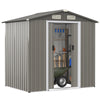 6 X 4 Feet Outdoor Metal Storage Shed with Ventilation Sliding Doors