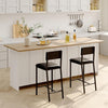 Counter Height Bar Stools Set of 2/4, Modern Faux Leather Bar Chairs with Back