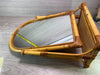 VINTAGE BAMBOO DRESSING TABLE ORIGINAL 1970s SWIVEL MIRROR rattan cane