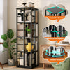 4-Tier Rotating Bookshelf, Bookshelf Tower, Freestanding Book Storage Rack