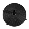 Wheeled 25kg Self-weight Patio Umbrella Base, Heavy-Duty Resin Base Stand Black