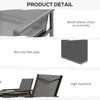 7 Piece Garden Dining Set Outdoor Table and 6 Chairs Furniture Grey