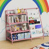 Bookshelf Bookcase with Children's Reading Room for 9 Storage Compartme Pink New