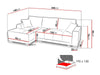 Corner Sofa Bed L-Shaped DALLAS Storage Sleep Function Springs Grey Brown New