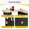 Kitchen Island Extendable Dining Table with Storage Cabinet Bar Bistro Table