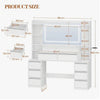 Dressing Table With Led Mirror Drawers Set Makeup Desk Vanity Table Lights