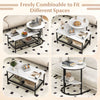 Small Round End Table & Rectangular Coffee Table Set
