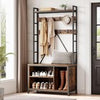 5in1 Coat Hall Tree Bench Coat Rack Shoe Storage Entryway Bench w/ Cubbies