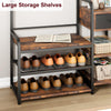 Entryway Hall Tree with Storage Bench, Drawer, 8 Hooks, Shoe Rack & 2-Tier Shelf