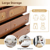 6 Drawer Wide Chest Of Drawers Wooden Bedside Cabinet Storage Bedroom Furniture