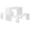 Dining Table Set Wooden Modern Bench Kitchen Room High gloss white itzcominghome